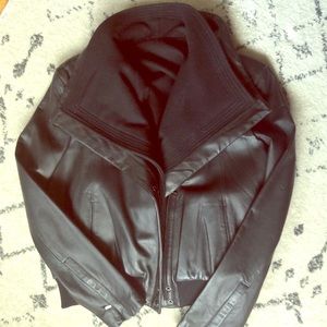 Leather moto jacket